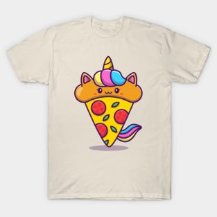 Cute Unicorn Pizza T-Shirt